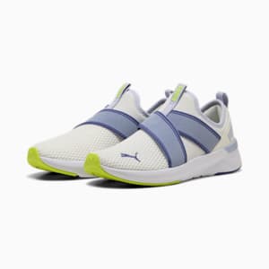 Tenis mujer running SOFTRIDE Harli Slip-On, Warm White-Cool Weather-Blue Crystal, extralarge