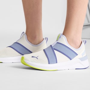 Tenis mujer running SOFTRIDE Harli Slip-On, Warm White-Cool Weather-Blue Crystal, extralarge