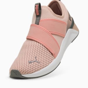 SOFTRIDE Harli Slip-On Running Shoes Women, Rose Quartz-Cool Dark Gray-PUMA White, extralarge