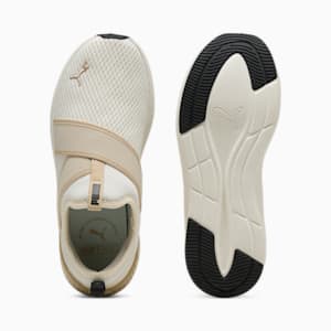 Tenis mujer running SOFTRIDE Harli Slip-On, Warm White-Toasted Almond-PUMA Black, extralarge
