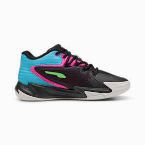 Chaussures de basketball Dagger Enfant et adolescent, PUMA Black-Fluro Pink Pes, extralarge