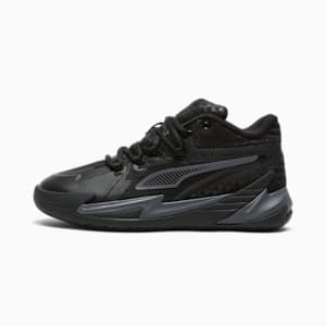 Tenis de básquetbol Dagger para niños grandes, PUMA Black-Galactic Gray, extralarge
