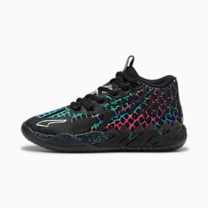 Tenis PUMA HOOPS x TORTUGAS NINJA MB.01 Baxter, PUMA Black-PUMA Red, extralarge