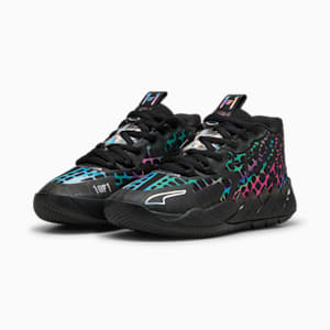 Tenis PUMA HOOPS x TORTUGAS NINJA MB.01 Baxter, PUMA Black-PUMA Red, extralarge