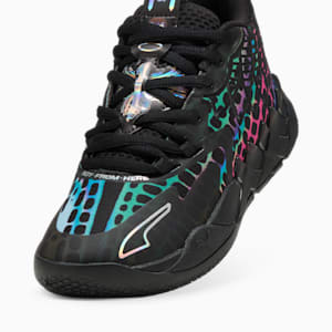 Tenis PUMA HOOPS x TORTUGAS NINJA MB.01 Baxter, PUMA Black-PUMA Red, extralarge