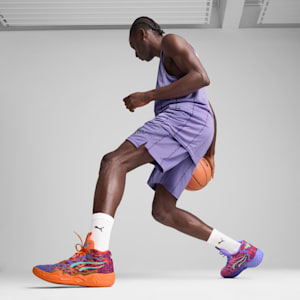 PUMA x LAMELO BALL MB.04 Creativity Pack Men's Basketball Shoes, Dark Amethyst-Orange Glow-Poison Pink-Electric Peppermint, extralarge