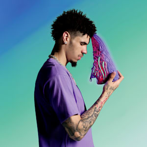 PUMA x LAMELO BALL MB.04 Creativity Pack Men's Basketball Shoes, Dark Amethyst-Orange Glow-Poison Pink-Electric Peppermint, extralarge