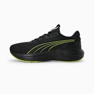 Galaxis Pro Men's Performance Boost Running Shoes, PUMA Black-Lime Smash-Strong Gray, extralarge-IND
