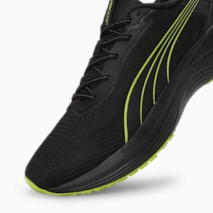 Galaxis Pro Men's Performance Boost Running Shoes, PUMA Black-Lime Smash-Strong Gray, extralarge-IND