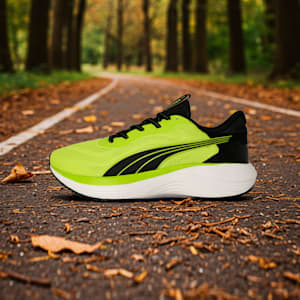 Galaxis Pro Men's Performance Boost Running Shoes, Lime Sheen-PUMA Black-PUMA White, extralarge-IND