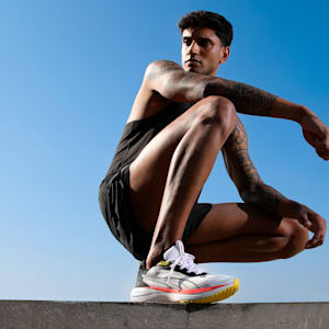 Galaxis Pro Men's Performance Boost Running Shoes, PUMA White-PUMA Black-Active Red, extralarge-IND