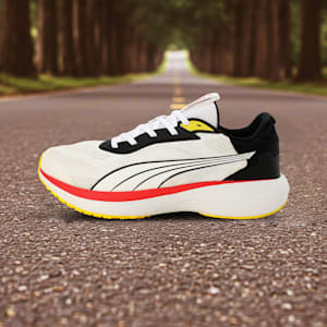 Galaxis Pro Men's Performance Boost Running Shoes, PUMA White-PUMA Black-Active Red, extralarge-IND