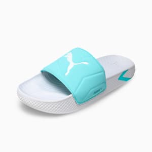 SoftridePro Leadpuff Women's Sandal, PUMA White-Safe Lake-Aqua, extralarge-IND