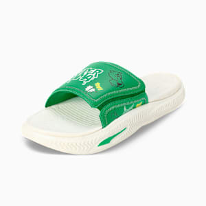 Softride ProSlide Men's Slip On Slides, Grassy Green-Warm White, extralarge-IND
