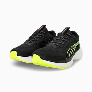 Galaxis Pro Women's Performance Boost Running Shoes, PUMA Black-Yellow Alert-Pure Magenta, extralarge-IND