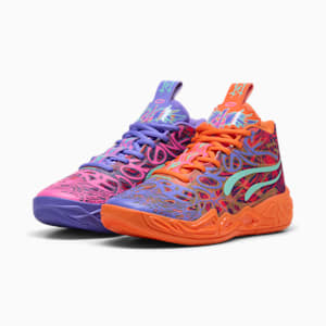 Tenis de básquet MB.04 Creativity Pack juvenil, Dark Amethyst-Orange Glow-Poison Pink-Electric Peppermint, extralarge