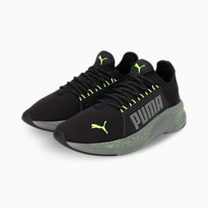 Softride Premier Slip On Men's Running Shoes, CASTLEROCK-Puma Black-Lime Squeeze, extralarge-IND