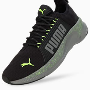 Softride Premier Slip On Men's Running Shoes, CASTLEROCK-Puma Black-Lime Squeeze, extralarge-IND