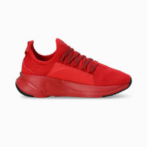 Softride Premier Res Youth Slip-On Running Shoes, Puma Black-High Risk Red, extralarge-IND