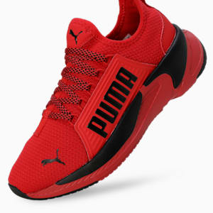 Softride Premier Youth Slip-On Running Shoes, Puma Black-High Risk Red, extralarge-IND