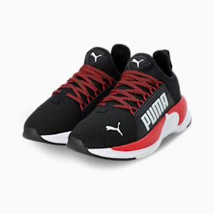 Softride Premier Youth Slip-On Running Shoes, PUMA Black-For All Time Red-PUMA White, extralarge-IND