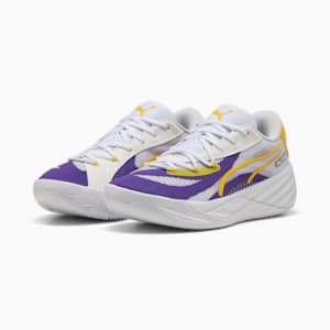 メンズ オールプロ ニトロ LA バスケットボールシューズ, Team Violet-Pelé Yellow, extralarge-JPN