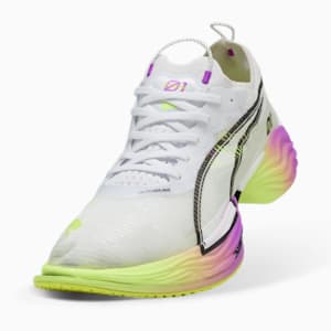 メンズ FAST-R ニトロ エリート 2  EKIDEN グロー ランニングシューズ, PUMA White-Pure Magenta-Yellow Alert, extralarge-JPN