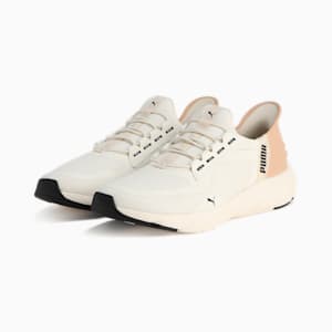 ユニセックス ソフトライド フレックスレース イーズイン ALT ワイド ランニングシューズ, Warm White-PUMA Black, extralarge-JPN