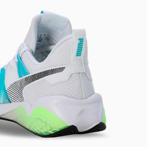 Cell Fraction Fade Men's Running Shoes, Puma White-Scuba Blue-Yellow Alert, extralarge-IND