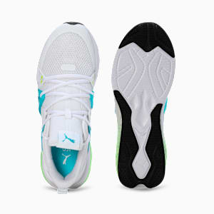 Cell Fraction Fade Men's Running Shoes, Puma White-Scuba Blue-Yellow Alert, extralarge-IND