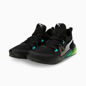 Cell Fraction Fade Res Men's Running Shoes, Puma Black-Scuba Blue-Yellow Alert, extralarge-IND
