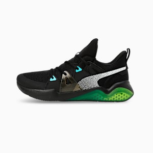 Cell Fraction Fade Men's Running Shoes, Puma Black-Scuba Blue-Yellow Alert, extralarge-IND