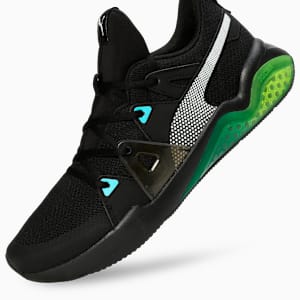 Cell Fraction Fade Res Men's Running Shoes, Puma Black-Scuba Blue-Yellow Alert, extralarge-IND