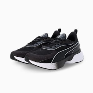 Softride Sway Chase Running Shoes, PUMA Black-PUMA White-Flat Dark Gray, extralarge-IND