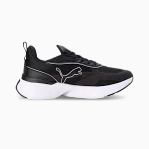 Softride Sway Chase Running Shoes, PUMA Black-PUMA White-Flat Dark Gray, extralarge-IND