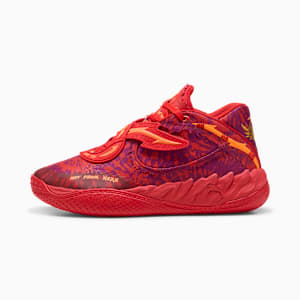 PUMA x LAMELO BALL MB.05 Crowd Surf Basketball Shoes, PUMA Red-Magenta Gleam-Fluro Orange Pes, extralarge-IND