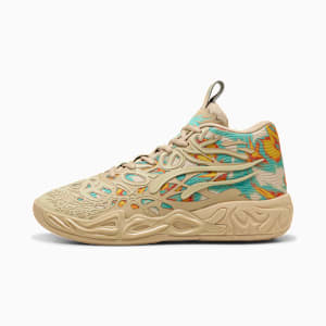 MB.04 Flare Basketball Shoes Unisex, Light Sand-Aquatic-Orange Glo, extralarge