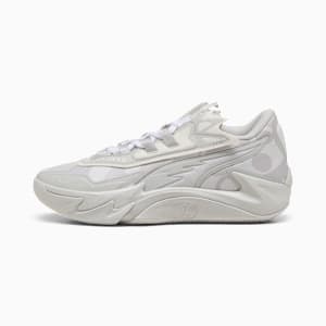 Scoot Zeros II Basketball Shoes Youth, Glacial Gray-PUMA White, extralarge