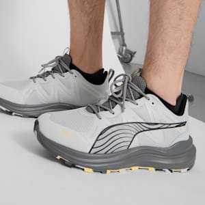 Reflect Lite Trail Marbled Men's Running Shoes, Cool Light Gray-Cool Dark Gray-Sunny Yellow, extralarge