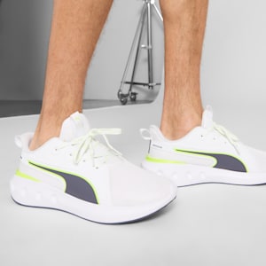 Softride Carson Lace Speck Men's Sneakers, PUMA White-Galactic Gray-Yellow Alert, extralarge