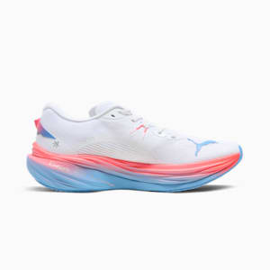 Tenis PUMA x ALEX TOUSSAINT Deviate NITRO™ 3 para hombre, PUMA White-Team Light Blue-PUMA Silver, extralarge