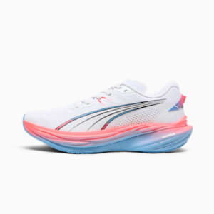 PUMA x ALEX TOUSSAINT Deviate NITRO™ 3 Women's Running Shoes, PUMA White-Team Light Blue-PUMA Silver, extralarge