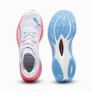PUMA x ALEX TOUSSAINT Deviate NITRO™ 3 Women's Running Shoes, PUMA White-Team Light Blue-PUMA Silver, extralarge