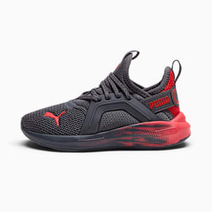 Tenis Easy On Softride Enzo 5 Rapid Resonance para niños pequeños, Dusky Gray-For All Time Red, extralarge