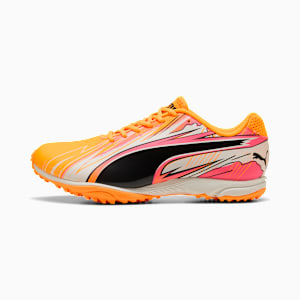 evoSPEED Haraka Sparked Big Kids' Track & Field Spikeless Running Shoes, Sun Stream-Warm White-Sunset Glow, extralarge