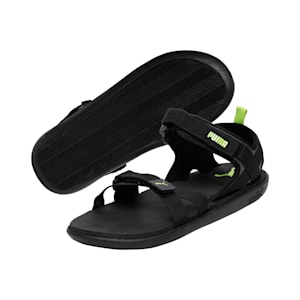 Pebble II Men's Sandals, Asphalt-Limepunch-Puma Black