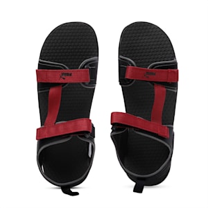 Hexa Men's Sandals, Dark Shadow-Puma Black-Rhubarb, extralarge-IND