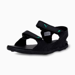 Shire Men's Sandals, Puma Black-Irish Green, extralarge-IND