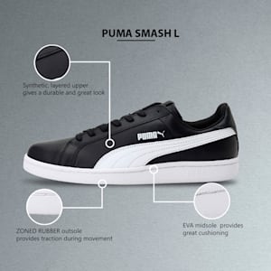 Smash Leather Sneakers, black-white, extralarge-IND