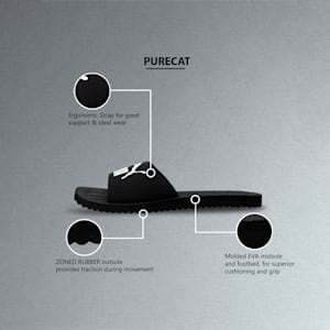 Purecat Slides, black-white, extralarge-IND